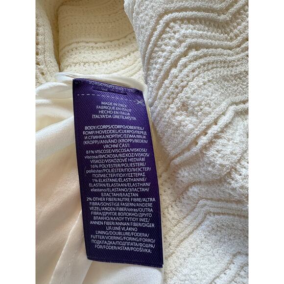 Ralph Lauren Collection Sleeveless Sweater Dress Midi Lux Cream Knit $2490 L NWT - Picture 12 of 16